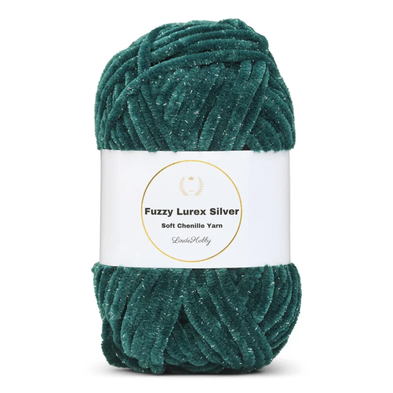 LindeHobby Fuzzy Chenille Silver Lurex